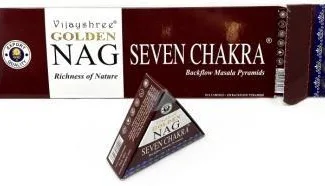 Vijayshree’s Golden Nag 7 Chakra, Back Flow Cones,